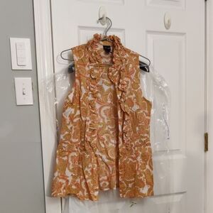 Paisley Ruffle Blouse